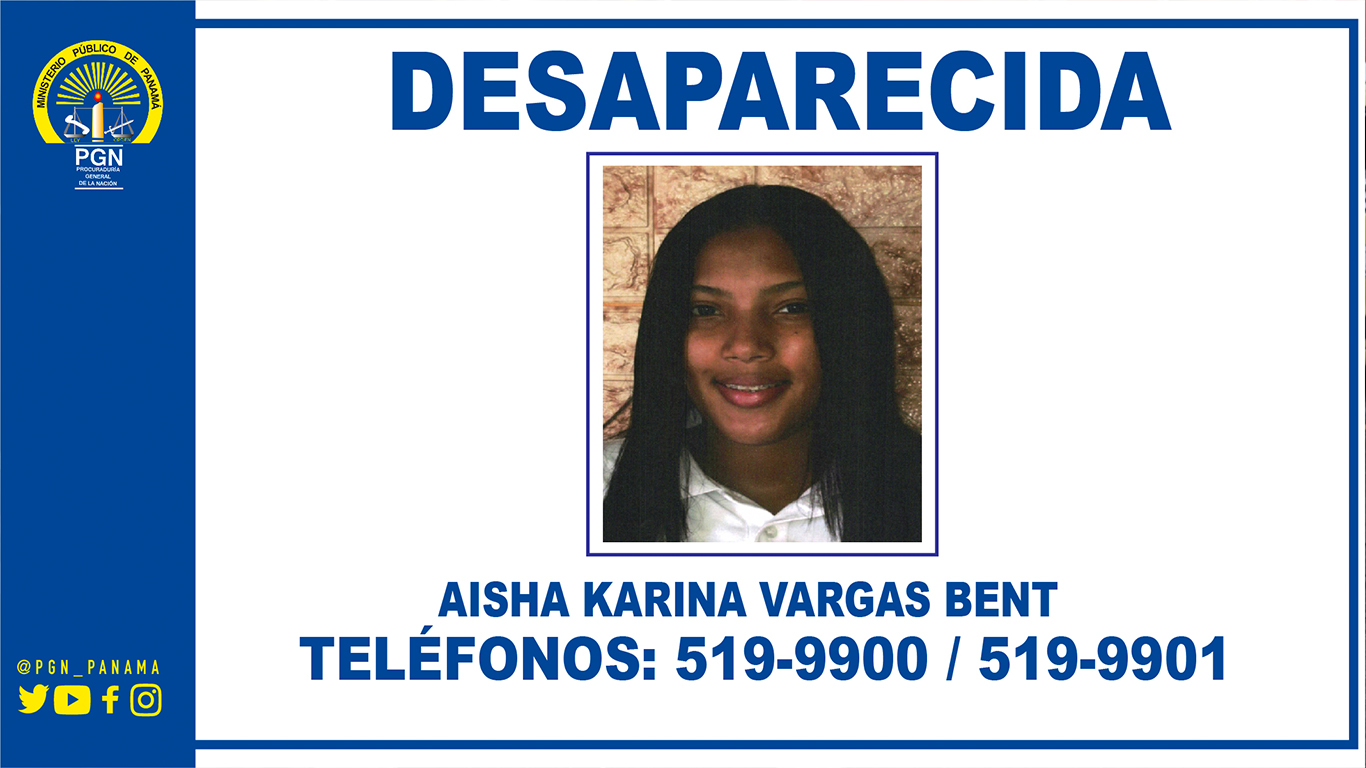 Menor de edad desaparecida en Nuevo Chorrillo en Arraiján, autoridades solicitan colaboración ciudadanía.