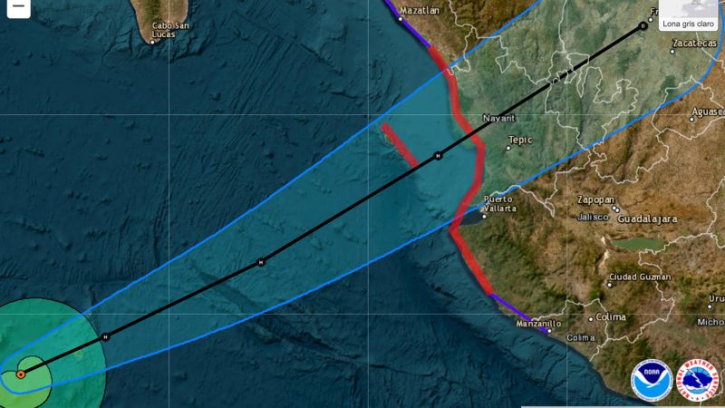 La tormenta tropical Lidia se dirige a la costa oeste de México