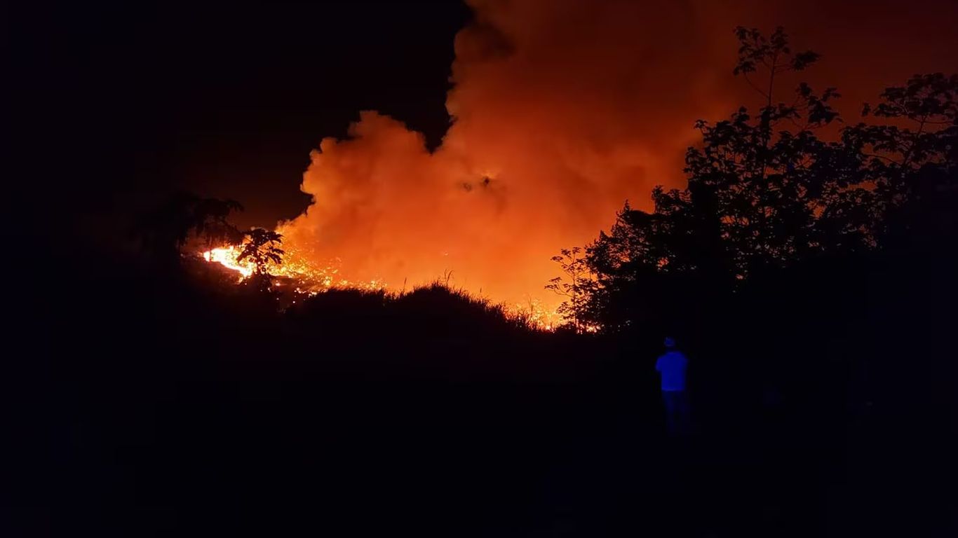 se registra incendio en el Relleno de Cerro Patacón