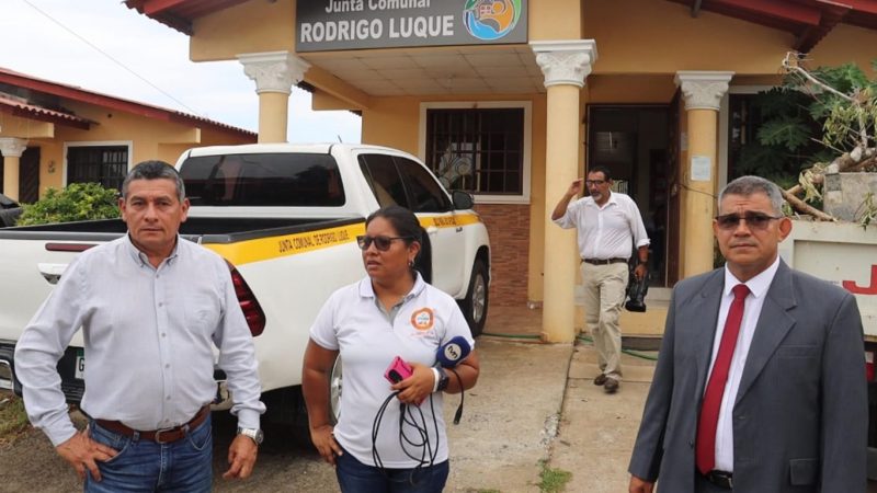 Inspección ocular en la junta comunal de Rodrigo Luque en la provincia de Veraguas