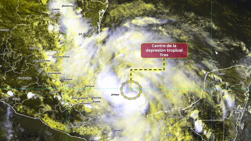 Se forma una nueva depresión tropical frente a las costas de Veracruz, México