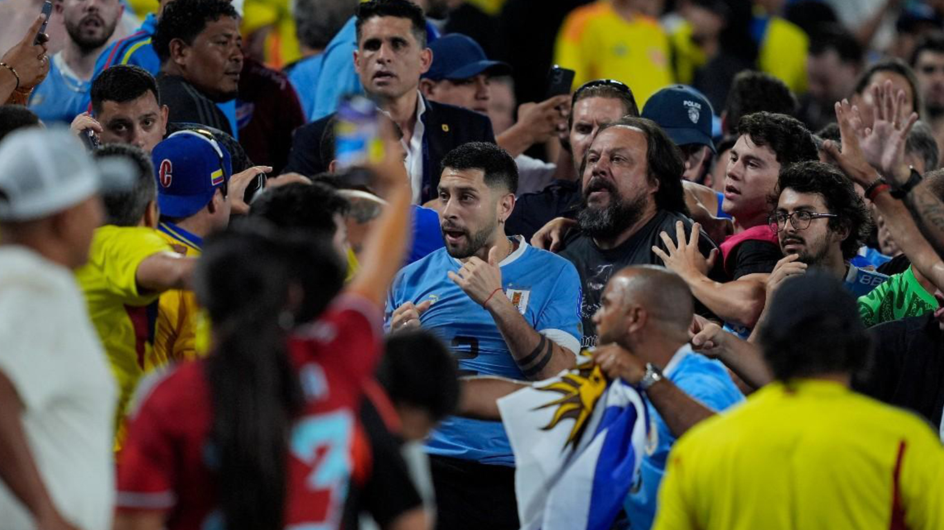 Conmebol condena actos de violencia en la semifinal entre Uruguay y Colombia de la Copa América