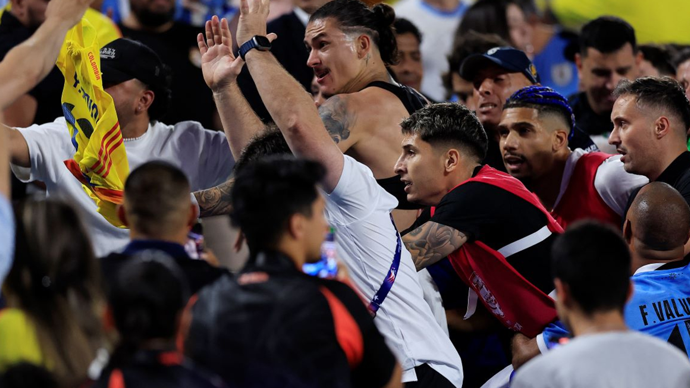 Tensión en la Copa América 2024: Jugadores y aficionados de Colombia y Uruguay protagonizan pelea tras la semifinal