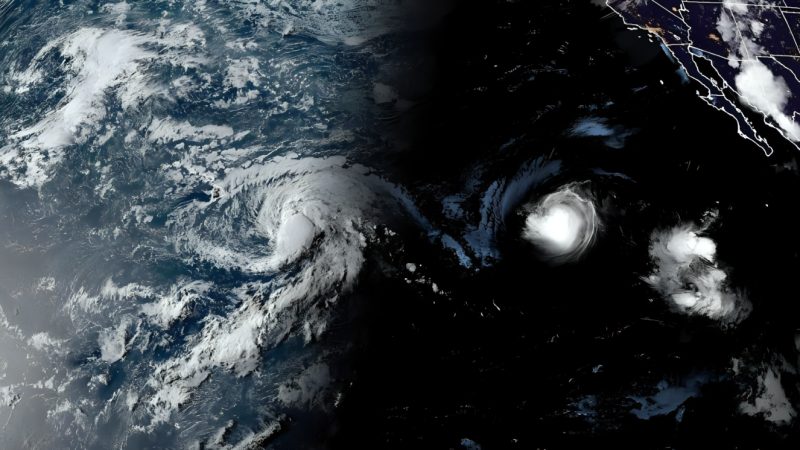 Huracán Hone se fortalece ligeramente y el centro de la tormenta comienza a alejarse de Isla Grande