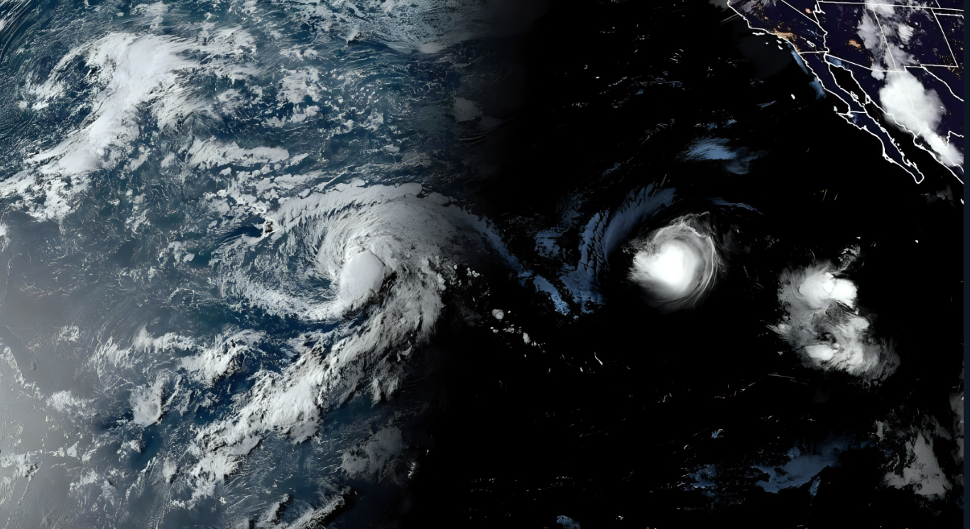 Huracán Hone se fortalece ligeramente y el centro de la tormenta comienza a alejarse de Isla Grande