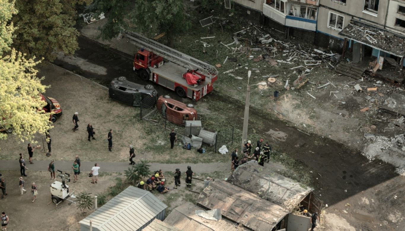 Al menos 41 personas heridas, incluidas 5 niños, en Járkiv, Ucrania, tras ataque de Rusia